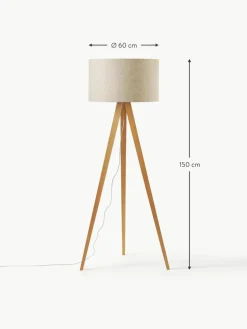Tripod Stehlampe Jake aus Massivholz
