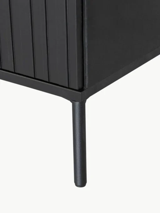 TV-Lowboard Avourio aus Kiefernholz mit geriffelter Front, 2-türig