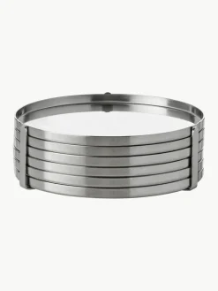 Untersetzer Arne Jacobsen mit Ständer, 6 Stück