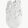 Vase Daphne mit 3D-Verzierung, H 35 cm
