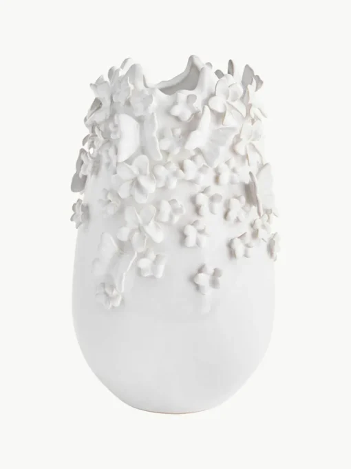 Vase Daphne mit 3D-Verzierung, H 35 cm