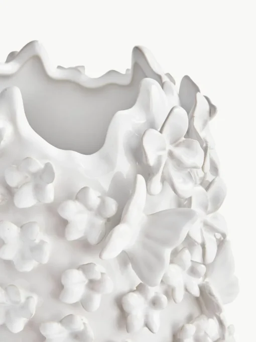 Vase Daphne mit 3D-Verzierung, H 35 cm