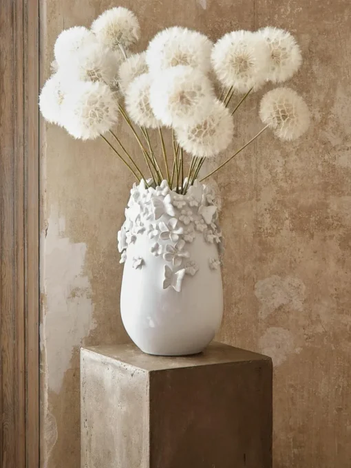 Vase Daphne mit 3D-Verzierung, H 35 cm