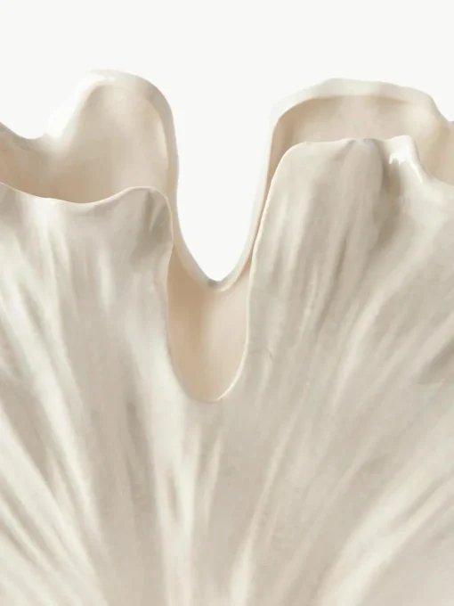 Vase Gingko in Muschel-Form, H 24 cm