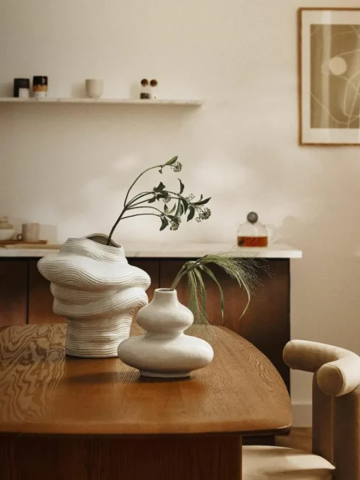 Vase Moss aus Steinzeug, H 36 cm