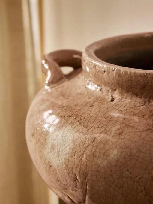Vase Veda aus Terrakotta, H 16 cm