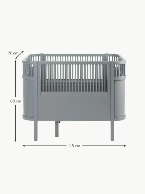 Verlängerbares Babybett Baby & Junior aus Birkenholz, 70 x 110/150 cm