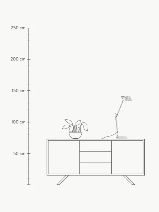 Verstellbare Schreibtischlampe Tolomeo Micro