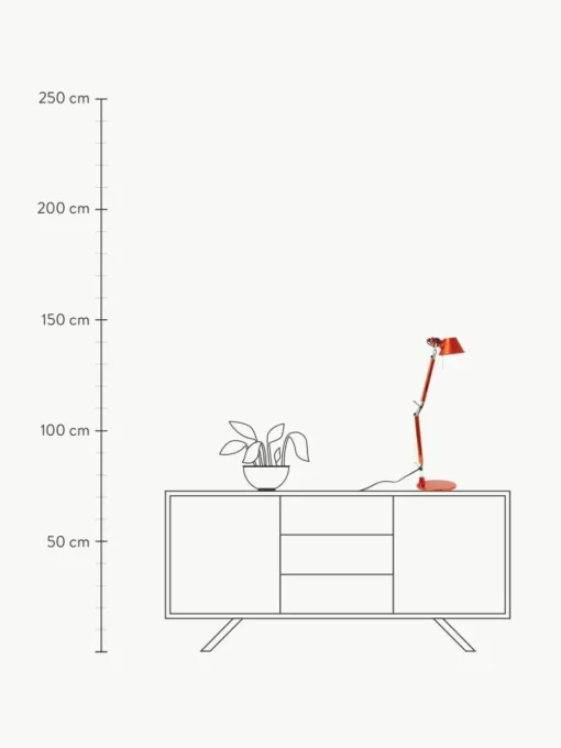 Verstellbare Schreibtischlampe Tolomeo Micro
