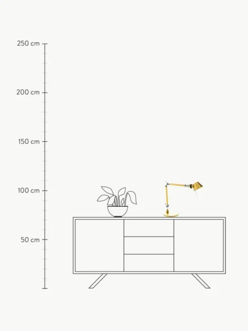 Verstellbare Schreibtischlampe Tolomeo Micro