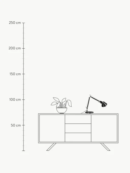 Verstellbare Schreibtischlampe Tolomeo Micro