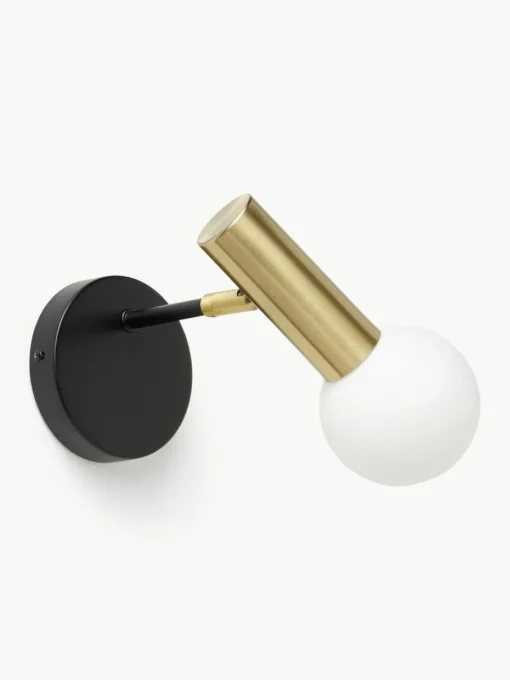 Verstellbare Wandleuchte Wilson mit Glasschirm