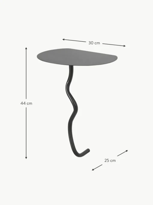 Wand-Beistelltisch Curvature aus Messing