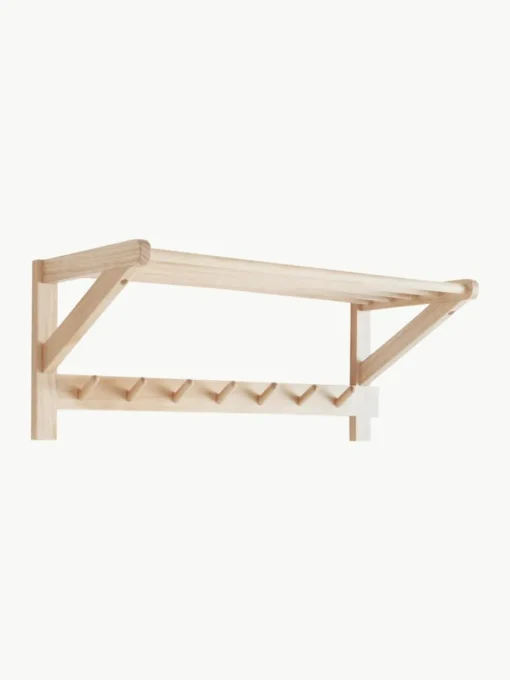Wandgarderobe Cole mit Hutablage aus Kiefernholz