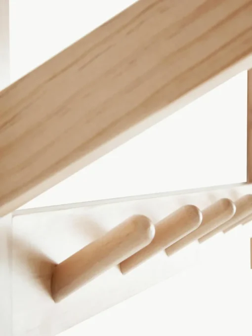 Wandgarderobe Cole mit Hutablage aus Kiefernholz