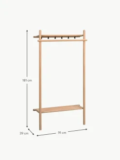 Wandgarderobe Milford aus Eichenholz
