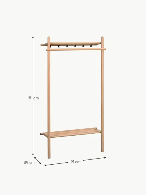 Wandgarderobe Milford aus Eichenholz