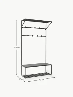 Wand-Garderobe Nash aus Metall