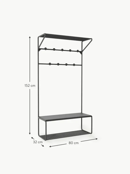 Wand-Garderobe Nash aus Metall