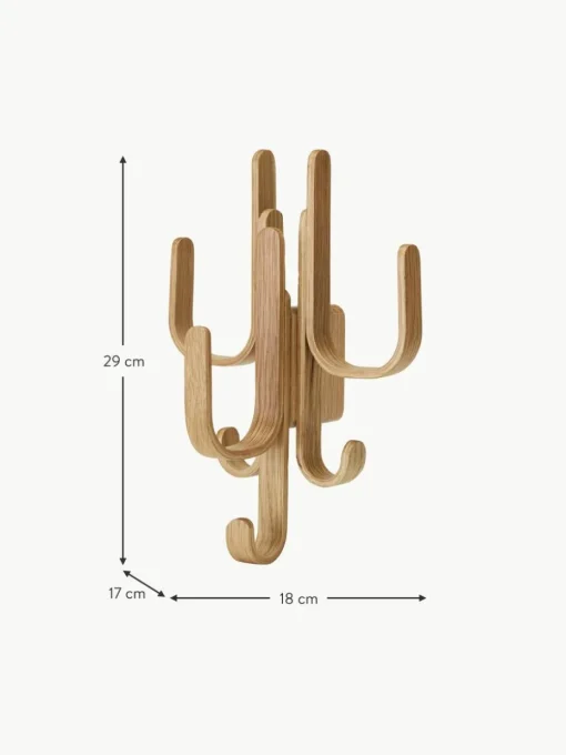 Wandgarderobe Woody aus Eichenholz