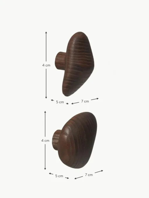 Wandhaken Cairn aus Eschenholz, 2er-Set