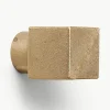 Wandhaken Square aus Messing mit Antik-Finish