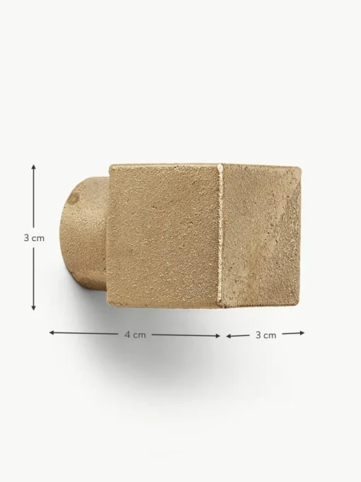 Wandhaken Square aus Messing mit Antik-Finish