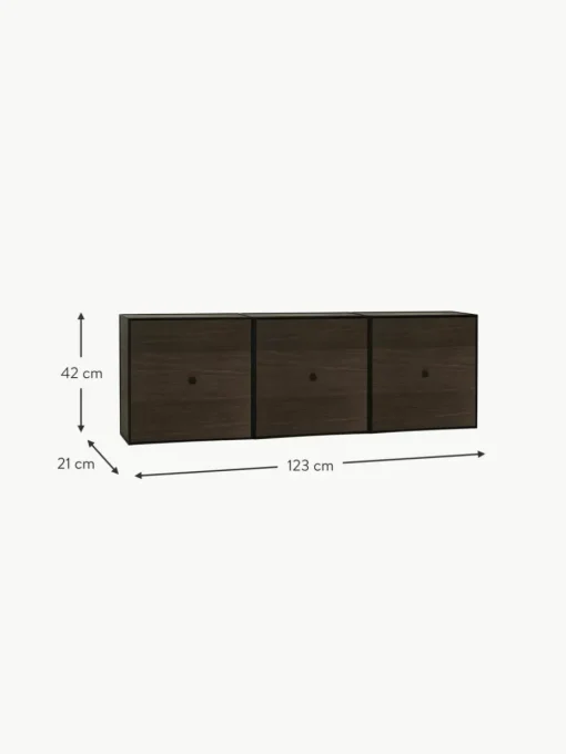 Wandkonsole Frame aus Holz und Metall