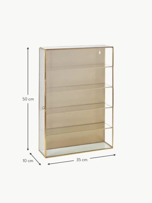 Wandregal Ada aus Glas und Metall
