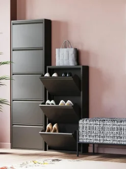 Wand-Schuhschrank Caruso mit Klappfächern
