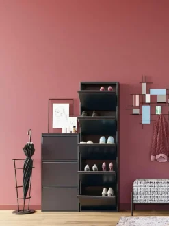 Wand-Schuhschrank Caruso mit Klappfächern