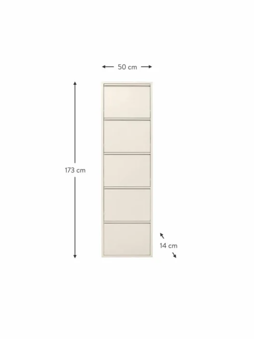 Wand-Schuhschrank Caruso mit Klappfächern
