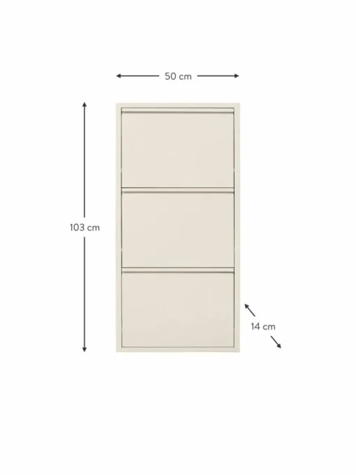 Wand-Schuhschrank Caruso mit Klappfächern