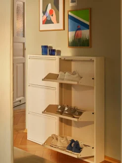 Wand-Schuhschrank Caruso mit Klappfächern