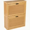 Wand-Schuhschrank Kedar aus Bambusholz