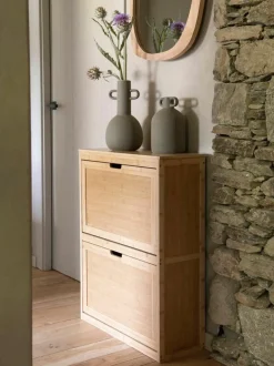 Wand-Schuhschrank Kedar aus Bambusholz