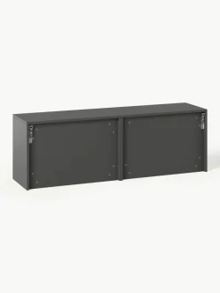 Wand-Schuhschrank Shea mit Klappfächern und geriffelter Front