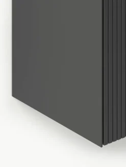 Wand-Schuhschrank Shea mit Klappfächern und geriffelter Front