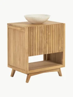 Waschbeckenunterschrank Kuveni aus Teakholz, B 70 cm