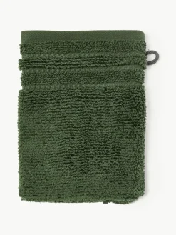 Waschhandschuhe Luxe mit Streifenbordüre, 2 Stück