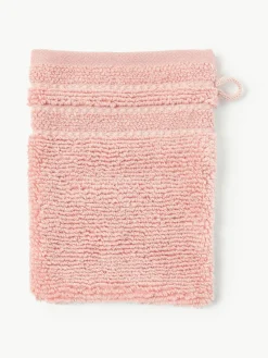 Waschhandschuhe Luxe mit Streifenbordüre, 2 Stück