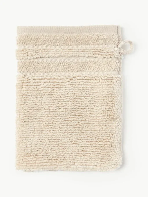 Waschhandschuhe Luxe mit Streifenbordüre, 2 Stück
