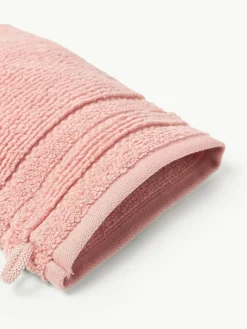 Waschhandschuhe Luxe mit Streifenbordüre, 2 Stück