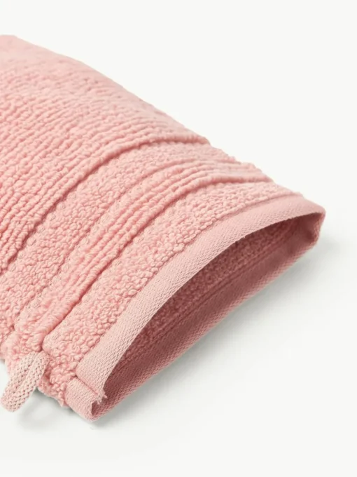 Waschhandschuhe Luxe mit Streifenbordüre, 2 Stück