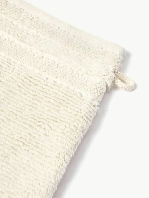 Waschhandschuhe Luxe mit Streifenbordüre, 2 Stück