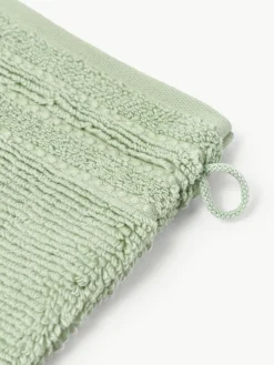 Waschhandschuhe Luxe mit Streifenbordüre, 2 Stück