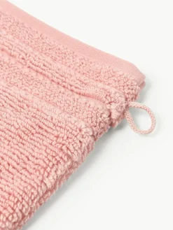 Waschhandschuhe Luxe mit Streifenbordüre, 2 Stück