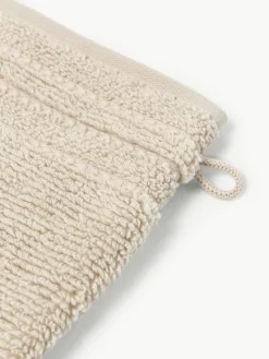 Waschhandschuhe Luxe mit Streifenbordüre, 2 Stück