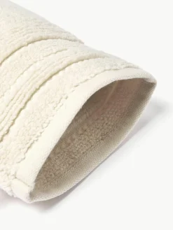 Waschhandschuhe Luxe mit Streifenbordüre, 2 Stück
