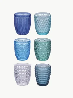 Wassergläser Bicchieri mit Strukturmuster, 6er-Set